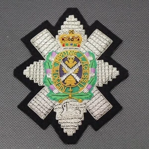 London Badge Button Co Bullion Wire Patch Black Watch Royal Highland Blackwatch - Picture 1 of 5