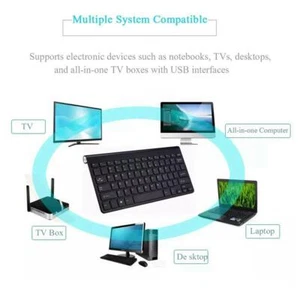 WirelESS Optical Keyboard & Mouse Combo Set 2.4G for Laptop - Picture 1 of 8