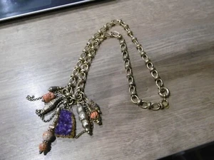 ancien collier Alcozer améthyste corail rouge - Imagen 1 de 7