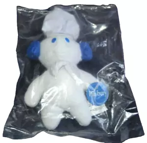 Mascotte icona pubblicitaria Doughboy Mini Beanbag MAGNETE 2001 NUOVA CON SCATOLA PELUCHE Pillsbury - Foto 1 di 4