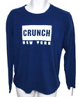 Crunch Gym NY langärmeliges gebrauchtes T-Shirt mittelsaphirblau