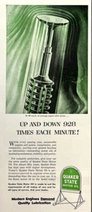 Quaker State Motor Oil 1953 anuncio impreso vintage lubricación de automóviles LIFE Mag. - Imagen 1 de 11