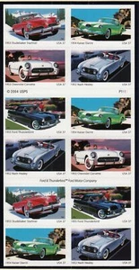 2005 Classic Cars Sc 3935b 37c booklet of 20 plate number P1111 Corvette - Picture 1 of 1