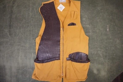 Vintage Lancer Leathers Mens Medium Hunting Zip Up Vest 70's - Image 1 of 4