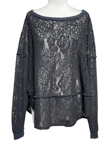 Free People Langarm transparente Oversize Tunika Größe S - Bild 1 von 4