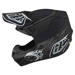 NEW Troy Lee Designs SE4 Poly W/MIPS Skooly Motocross Helmet Matte Blk All SIzes