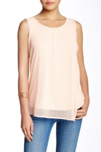 Gibson Top Blouse Women's Size Scoop Neck Sleeveless Overlay Blouse - Picture 1 of 6