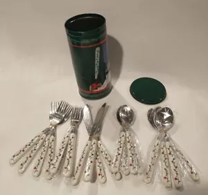 Vintage Stanley Roberts Weihnachten Urlaub Besteck 20 Stück Set Thermoplast - Bild 1 von 16