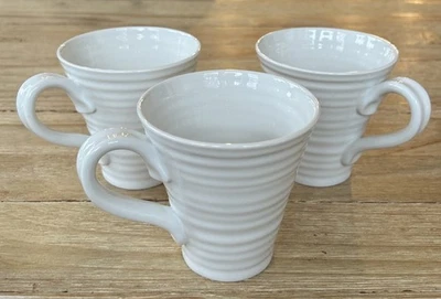 Набор из 3 белых тонких фарфоровых кофейных кружек Portmeirion Sophie Conran 12,5 унции - Изображение 1 из 3