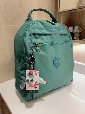 NWT Kipling Seoul up 14" laptop Large girls Backpack in Aloe green  39cm H - Image 1 of 4