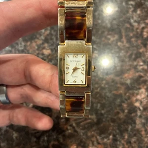 Harve Benard Women's 20mm Gold Tone Watch Tortoise Shell Band *Needs Battery - Picture 1 of 11