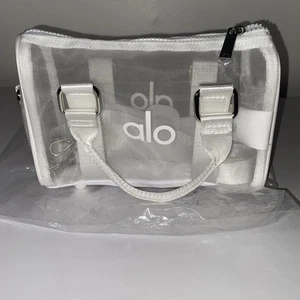 Alo Yoga transparente Mini-Reisetasche – weiße Netz-Reisetasche, stilvolle leichte Tasche - Bild 1 von 1