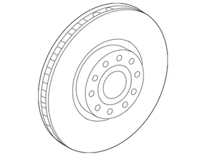 Genuine Volkswagen Disc Brake Rotor 3QF-615-301-F - Picture 1 of 2