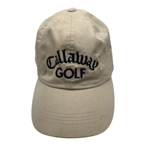 Hat Vintage Callaway Golf Hat Tan Khaki 90’s Adjustable Strap Back Baseball Cap - Picture 1 of 8