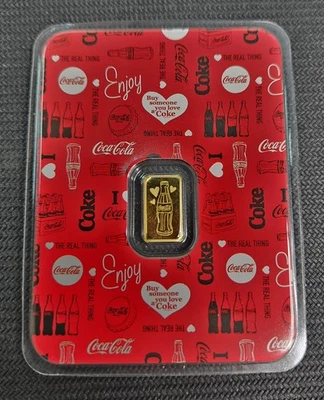Coca-Cola LOVE 1/2 Gram Gold Bar .5 - PAMP Suisse ONLY 5000 MINTAGE! - Image 1 of 3