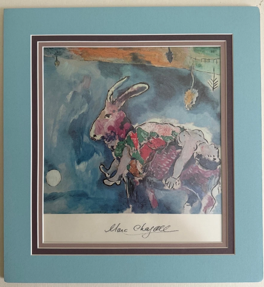 Impresión firmada a mano de Chagall, El sueño, mate Foto 1 de 3