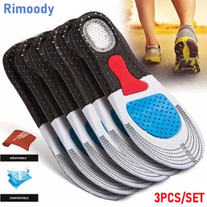 Men Gel Orthotic Sport Running Work Insoles Insert Shoe Pad Arch Support Cushion - Picture 1 of 12