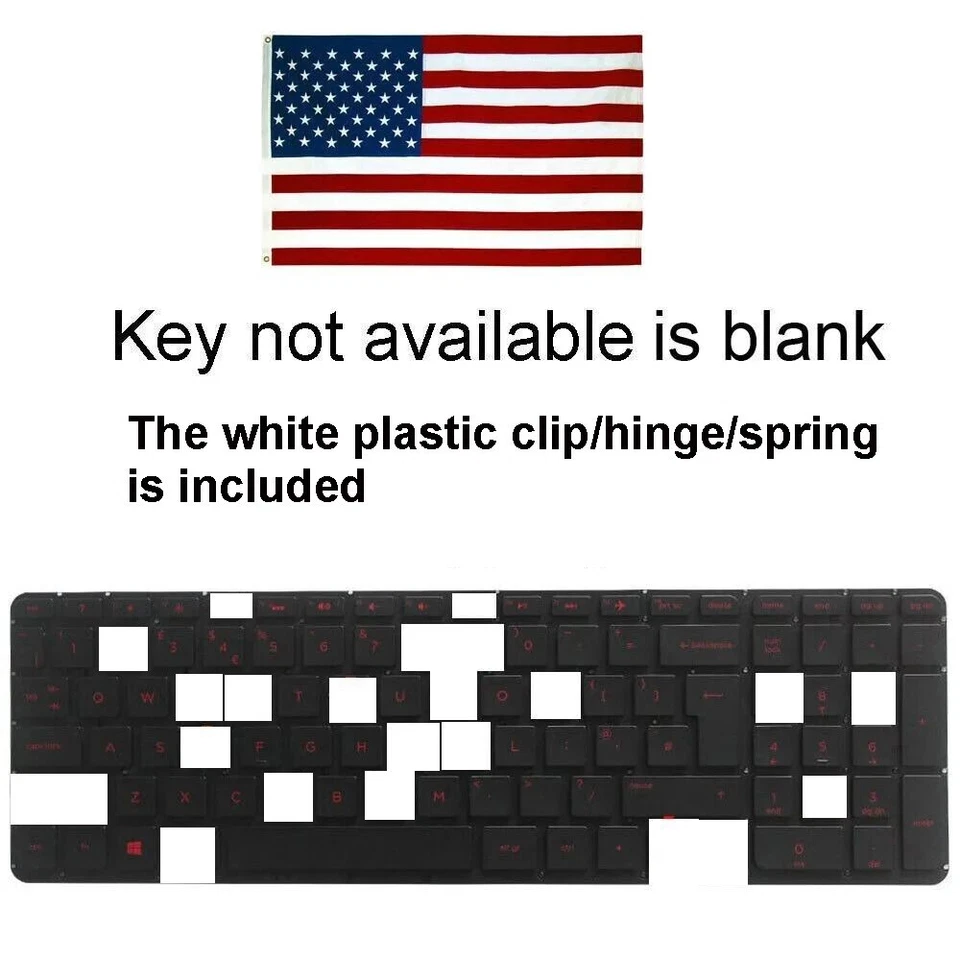 Tecla de repuesto HP Pavilion Beats 15-p000 15-p008au 15-p030nr teclado retroiluminado Foto 1 de 1