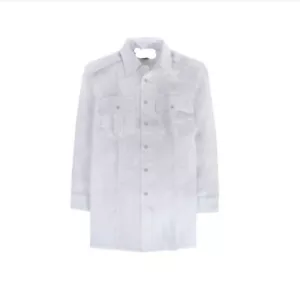 Corrections & Detention white poly/cotton uniform shirt L/S 17-17.5 34/35 - Picture 1 of 11