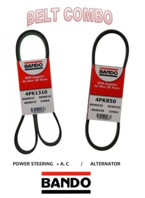 BANDO 2 Pcs Belt Fits DODGE NEON 00-02, 2005 PLYMOUTH 00-01 2.0L L4 With A.C - Image 1 of 4