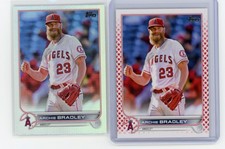 2022 Topps Update ARCHIE BRADLEY Independence Day /76 and Rainbow Foil Angels