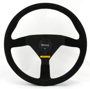 Momo Wildleder Sportlenkrad Modell mod. 78 350mm schwarz black steering wheel vo - Bild 1 von 5