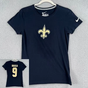 New Orleans Saints Shirt JUNIORS Small Slim-Fit Nike Dri-Fit Drew Brees #9 NFL - Picture 1 of 6