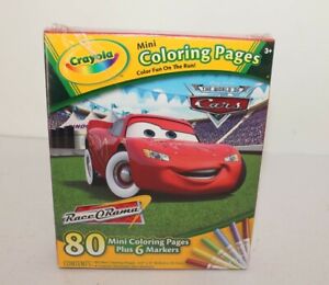 Crayola Disney Pixar The World Of Cars Race O Rama Coloring Pages 6 Markers New