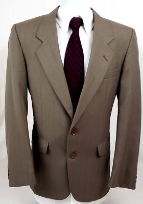 Daniel Hechter Blazer Vintage Mens 40R Brown 2 Button VTG Sport Coat Suit Jacket - Image 1 of 4