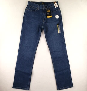 LEE Mens Jeans Pants Size 32x34 Regular Fit Bootcut Dark Denim Blue Wash NWT - Picture 1 of 22