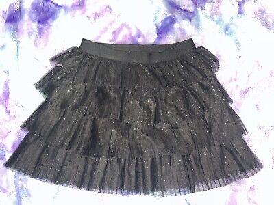 Cat & Jack Girls Black Tulle Skirt Sparkly Size Xs 4/5 • 6€