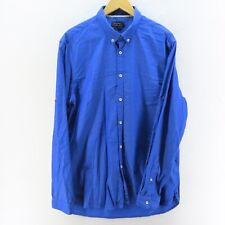 Zara Man Shirt Mens Adult Size XL Blue Long Sleeve Button-Down Casual