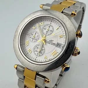Klaus-Kobec Couture Sports Quartz Watch Men Dual Tone Chrono New Battery 7.5" - Picture 1 of 6