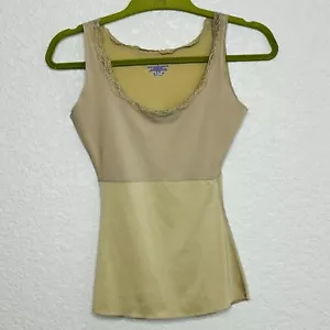 Camicia Spanx di Sara Blakely donna canotta S pizzo scoop collo elasticizzato beige - Foto 1 di 4