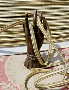 ALTE GALON aus zweifarbigem SOUTACHE Metalldraht und Strahl, Meterware! - Bild 1 von 6