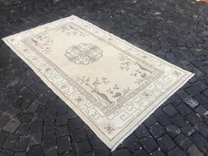 Turkish Antique rug Bohemian Area rug Oushak rug Vintage Rug Handmade Wool rug - Picture 1 of 12