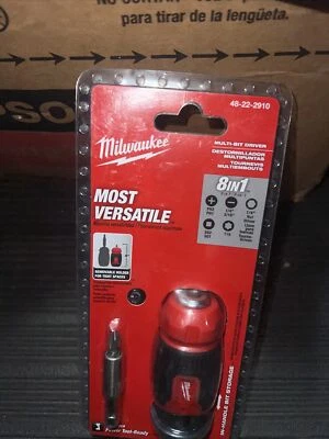 Milwaukee 8 in 1 Compact Multi-Bit Screwdriver 48-22-2910 NEW - Image 1 of 3