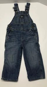 Genuine Kids Oshkosh B'Gosh Denim Jeans Bib Overalls Coveralls 2T Carpenter - Picture 1 of 6