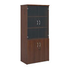 Universal combination unit with glass upper doors 1790mm high with 4 shelves