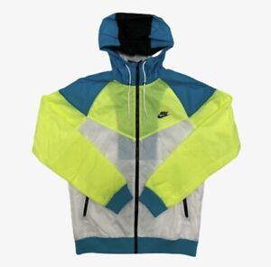 Nike Amplify Windrunner Jacket White Volt Green Blue Black CW2312-716 Men's S