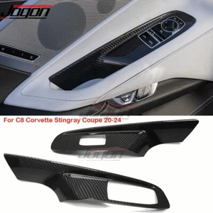 For C8 Corvette Stingray Coupe Z06 Z51 2020-2026 Carbon Window Lift Button Panel - Picture 1 of 11