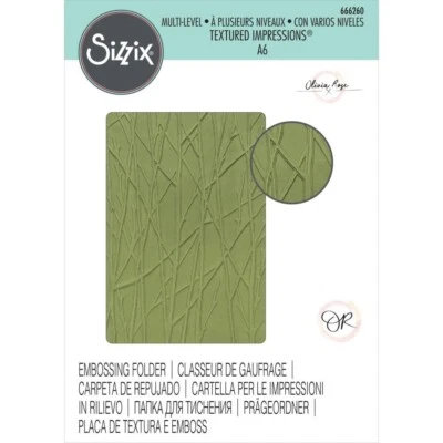 Sizzix Multi-Level Textured Impressions Embossing Folder Forest Scene By Olivia - Image 1 of 3