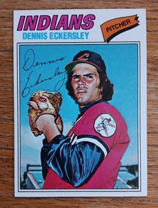 1977 Topps #525 Dennis Eckersley   Baseball Indians Near Mint!