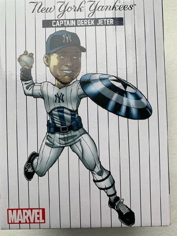 2023 Derek Jeter Marvel Captain America Bobblehead 6/23 New York Yankees Cover