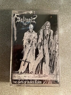 New Sealed 1st U.S. Press Beherit ‎ The Oath Of Black Blood 1992 Cassette - Image 1 of 4