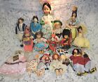 17 Vintage International Dolls from Various Countries Diff. Sizes & Materials