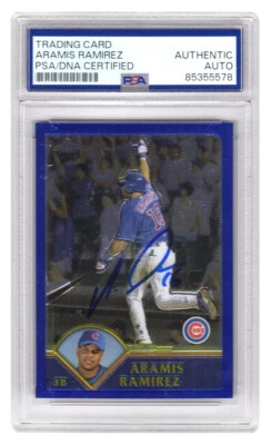 Aramis Ramirez Signed Cubs 2003 Topps Traded Chrome Baseball Card #T112 - (PSA) - Image 1 of 2