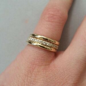 2Ct Round Cut Moissanite Full Eternity Band Ring In 14K Yellow Gold Plated