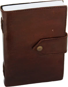 Handmade Leather Journal Notebook - Genuine Leather Bound Daily personal Diar... - Picture 1 of 11