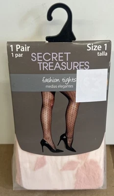 NEW SEALED Secret Treasures Women's Fashion tights Sheer Floral Pattern Size 1 - Image 1 of 4